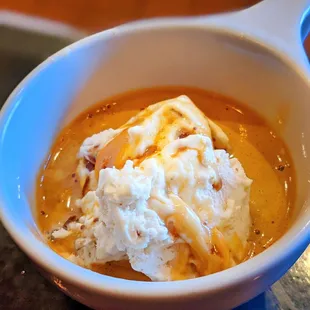 a bowl of food