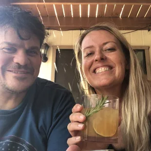 Out patio- enjoying Bees Knees!