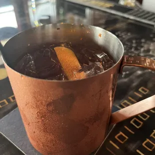 Custom cocktail with house made sour mix