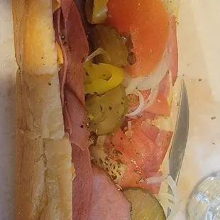 Smoked turkey hoagie