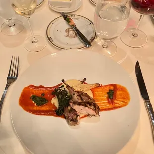 a plate of food on a table