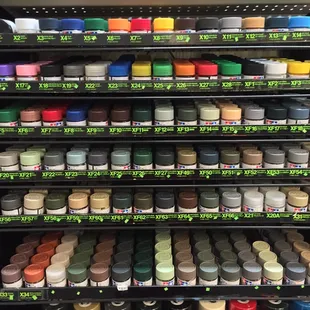 Full Rack of Tamiya Paints.