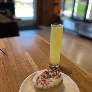 Donut and mimosa