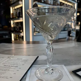 martini at the bar
