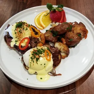 House Smoked Brisket Egg Benedict