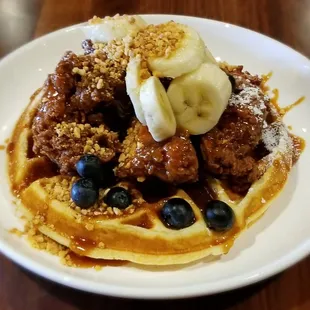 Boneless Chicken Breast, Skrewball Whiskey Sauce, Bananas &amp; Crushed Peanuts