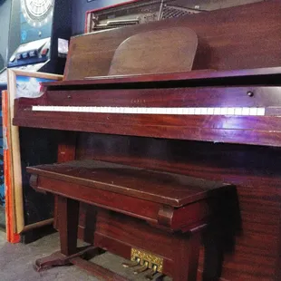 a piano and stool