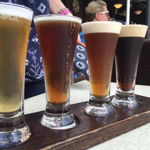 Flight of beers my friend ordered.