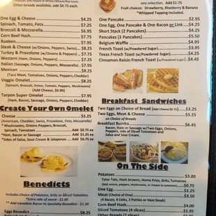Egg omelettes, benedicts, pancakes, and waffles. Page 2