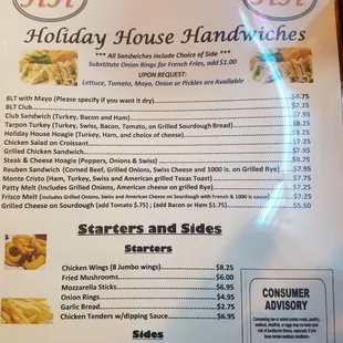 Sandwiches, Apps and Sides