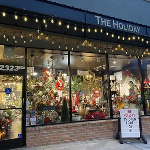 Beautiful and Inviting Exterior of "The Holiday" shop on First Street downtown Livermore.
