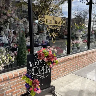 It's full of flowers &amp; gifts related to the season / holidays - in this case Easter- and colorful displays