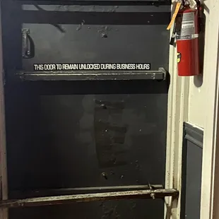 a fire extinguisher and a fire extinguisher