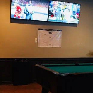 Yes they have a pool table and big screens