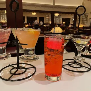 Margarita flight, Shirley temple and martini flight