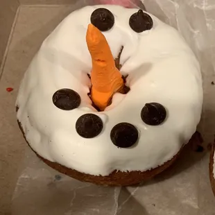 Frosty The Snownut donut
