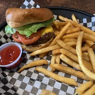 Classic Burger and Fries