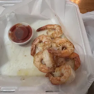 Supposed to be Cajun shrimp. But couldn't taste the Cajun.