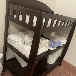 This is the most deluxe baby changing station I have ever seen - completely stocked!