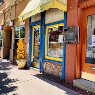 the entrance to the store