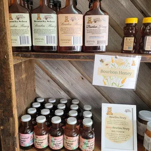 shelves of honey