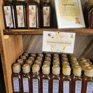 shelves of honey