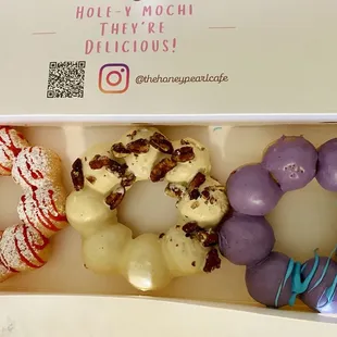 Funnel Cake, Banana Nut, Taro Mochi Donuts