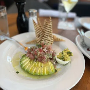 an avocado dish on a plate
