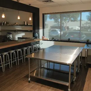 Studio space for cooking classes.