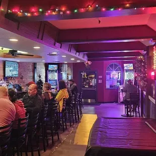 Looking to the font of the bar from about half-way back.