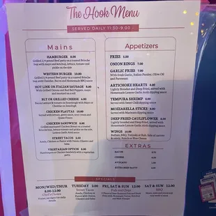 Menu February 2024