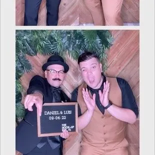 Back drop and custom photo strip