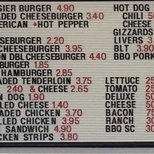 the menu
