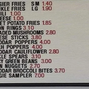 Inside menu