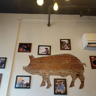 a pig on the wall