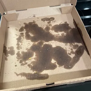 Greasy crust. It was dripping