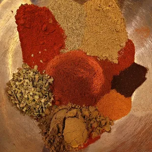 We use an old family recipe that has a special blend of seasonings to make our Texas Red Chili.