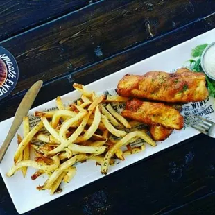 fish and chips, fish, food, seafood