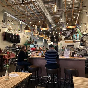 people sitting at the bar