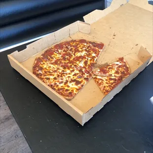 a pizza in a box