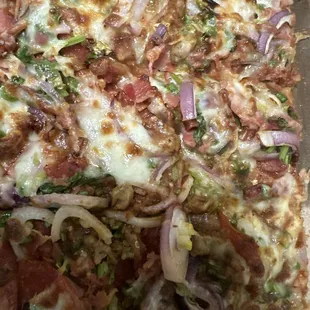 What a delicious pizza ? Highly recommended for pizza lovers .