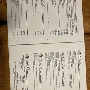 The REAL menu