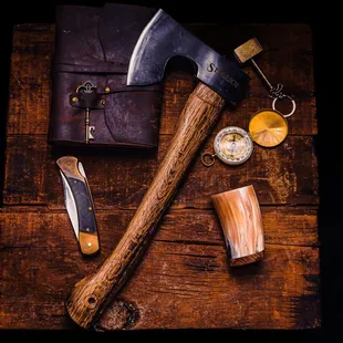 The Stallion is a beautiful, Viking inspired axe.