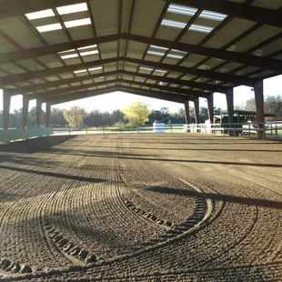 160 x 80 Steel Arena, lights and sprinklers