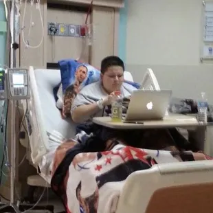 Even though I was in the hospital getting chemo, I was still waiting YouTube videos