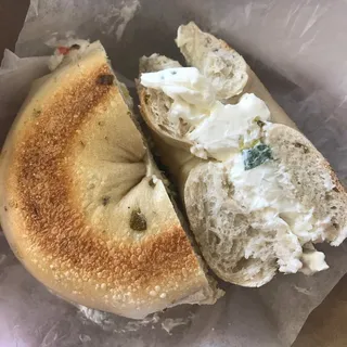 Veggie Cream Cheese Bagel