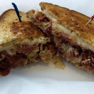 The &quot;Reuben Motz Melt&quot;, just one of the killer options offered!  Check us out Anytime!