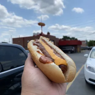 Chili cheese dog
