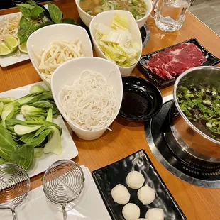 All the hotpot food we ordered