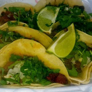 Street Tacos- meat choices of beef, chicken, Al Pastor, jerk chicken, Nashville Chicken, battered fish, pulled pork, Vegan or vegetarian!